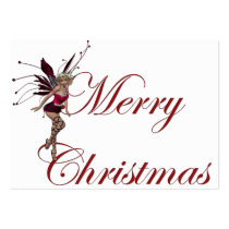 Merry Christmas Faerie Holiday Gift Tags business cards