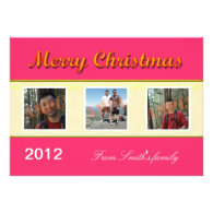 Merry Christmas family photo greeting cards