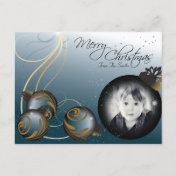 Merry Christmas Family Photo Ornaments Postcard