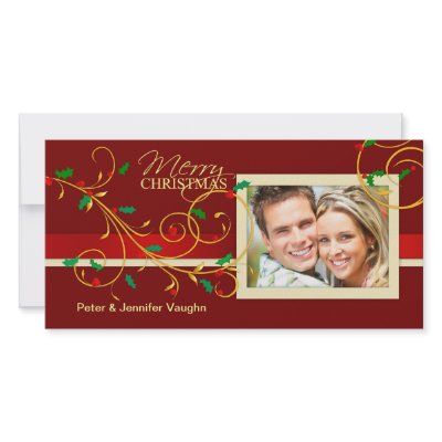 Merry Christmas Fancy Holiday Photo Cards by SquirrelHugger