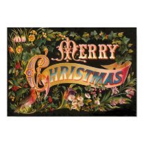 Merry Christmas floral design Poster posters by MyOtherPlanet Merry Christmas floral design Poster posters