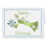 Merry Christmas (flying angel) Greeting Card