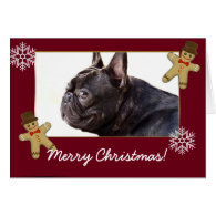 Merry Christmas French Bulldog card