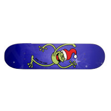 Merry Christmas Frog Custom Skateboard