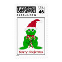 Merry Christmas Frog Postage postage