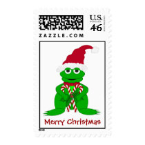 Merry Christmas Frog Postage postage