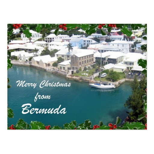 Merry Christmas from Bermuda Postcard Zazzle