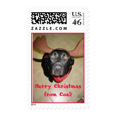 Merry Christmas from Coal! Postage Stamp by blewise