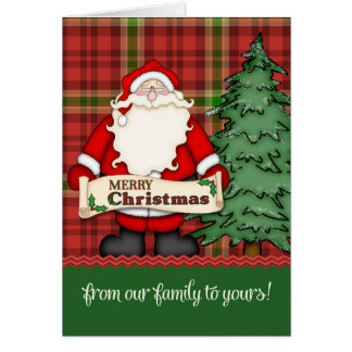 Merry Christmas From Our Family To Yours Cards | Zazzle
