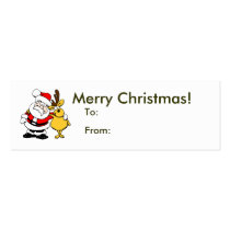 Merry Christmas From Santa Tag business cards