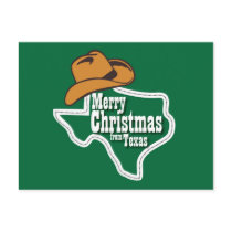 Merry Christmas from Texas Postcard