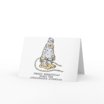 merry christmas from the abominable snowman greeting card