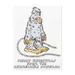 merry christmas from the abominable snowman post cards