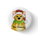 Merry Christmas from the Cat Bah Humbug Button