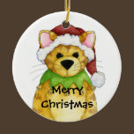 Merry Christmas from the Cat Ornament ornaments