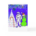 Merry Christmas From The Moon ! Card card