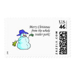 Merry Christmas From The Whole Trailer Park 2 Postage Stamps