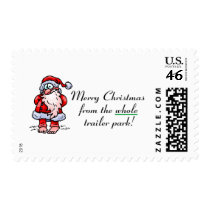 Merry Christmas From The Whole Trailer Park Postage Stamp