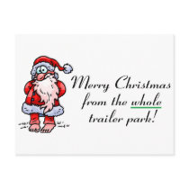 Merry Christmas From The Whole Trailer Park postcards