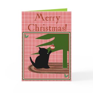 Merry Christmas Funny Cat Greeting Card card