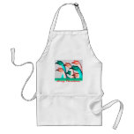Merry Christmas: Geese Red & Green Say Merry Chris Apron