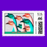 Merry Christmas: Geese Red & Green Say Merry Chris stamps