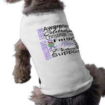 Merry Christmas General Cancer Ribbon Collage Pet T Shirt