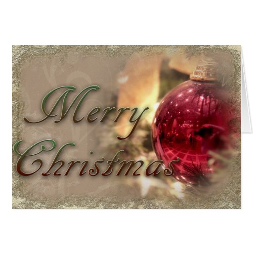 merry christmas generic corporate cards ornament Zazzle