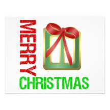 Merry Christmas Gift Ribbon Invite