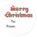 Merry Christmas Gift Stickers