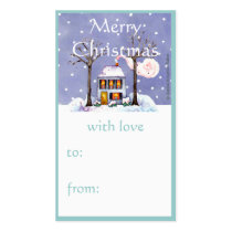 Merry Christmas gift tag business cards