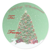 Merry Christmas Gift Tag Sticker