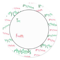 Merry Christmas Gift Tag stickers