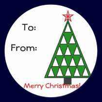 Merry Christmas Gift Tag Sticker