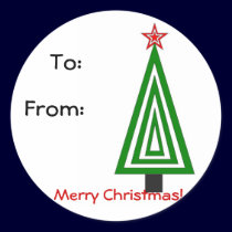 Merry Christmas Gift Tag Sticker