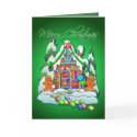 MERRY CHRISTMAS GINGERBREAD HOUSE by SHARON SHARPE cards