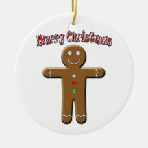 Merry Christmas - Gingerbread Man Christmas Ornaments