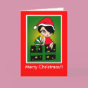 Merry Christmas!! GirlM card (C211) by pocketsfulloflove Merry Christmas!! GirlM card (C211)