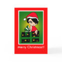 Merry Christmas!! GirlM card (C211)