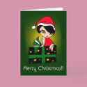 Merry Christmas!! GirlM card (C212) by pocketsfulloflove Merry Christmas!! GirlM card (C212)