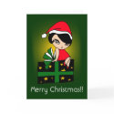 Merry Christmas!! GirlM card (C212)