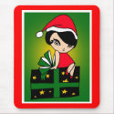 Merry Christmas!! GirlM mousepad (MP211) by pocketsfulloflove Merry Christmas!! GirlM mousepad (MP211)