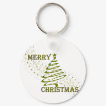Merry Christmas Gold Tree keychains by NotionsbyNique Merry Christmas Gold Tree keychains