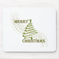 Merry Christmas Gold Tree mousepads by NotionsbyNique Merry Christmas Gold Tree mousepads