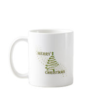 Merry Christmas Gold Tree mugs