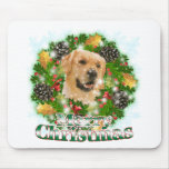 Merry Christmas Golden Retriever Mousepads