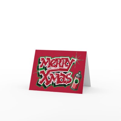 Merry Christmas graffiti card