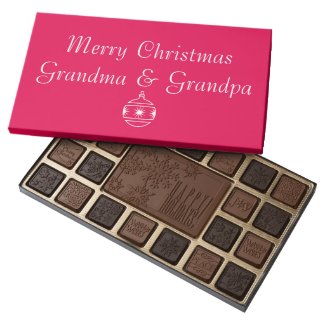 Merry Christmas Grandma and Grandpa 45 Piece Assorted Chocolate Box