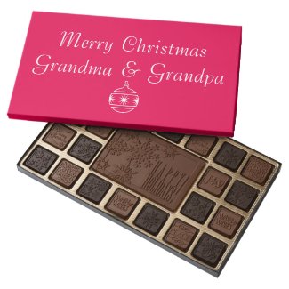 Merry Christmas Grandma and Grandpa 45 Piece Assorted Chocolate Box