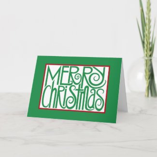 Merry Christmas Green Card card